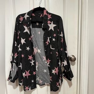 ⭐️Torrid button up star long sleeve shirt